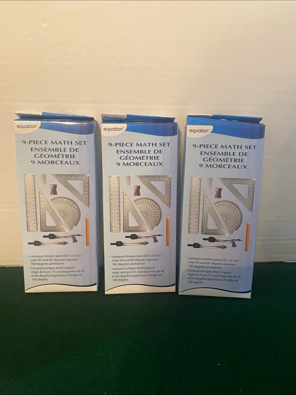 3 X Equation 9-Piece Math Set - Picture 1 of 2